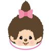 iPlanning Monchhichi Face Hair Tie K4161B Monchhichi-chan
