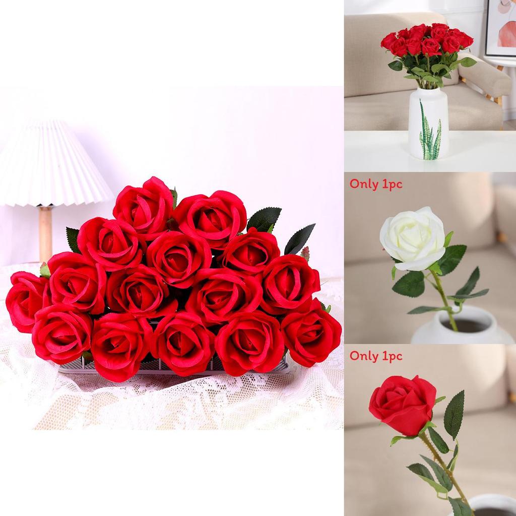 Realistic Silk Rose Flowers For Wedding Aisle Decor Home Decoration Photography