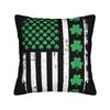 Pillow Cover Funny Leprechaun Playing Soccer St Patrick Day Novelty Pillow Case For Living Room Chair Pillowcases