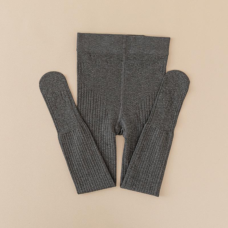 Czarne legginsy dziewczęce z podszewką z polaru - Cienkie, antypoślizgowe, na wiosnę/jesień.