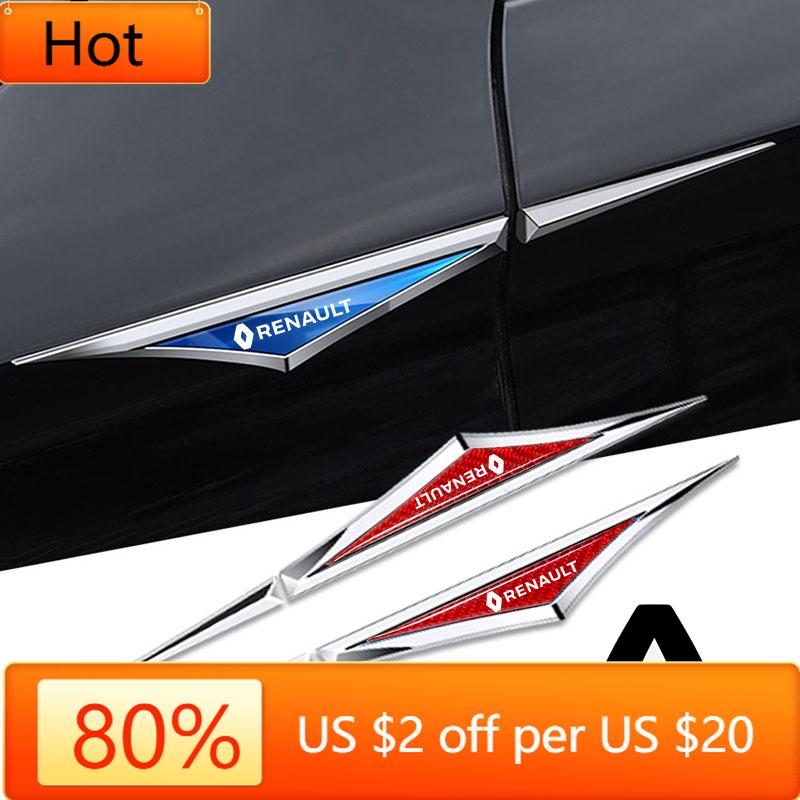 Innenaufkleber Kohlefaser Auto Kotflügel Seitenemblem Aufkleber Geeignet für Renault RS Koleos Captur Kadjar Megane Clio Ta