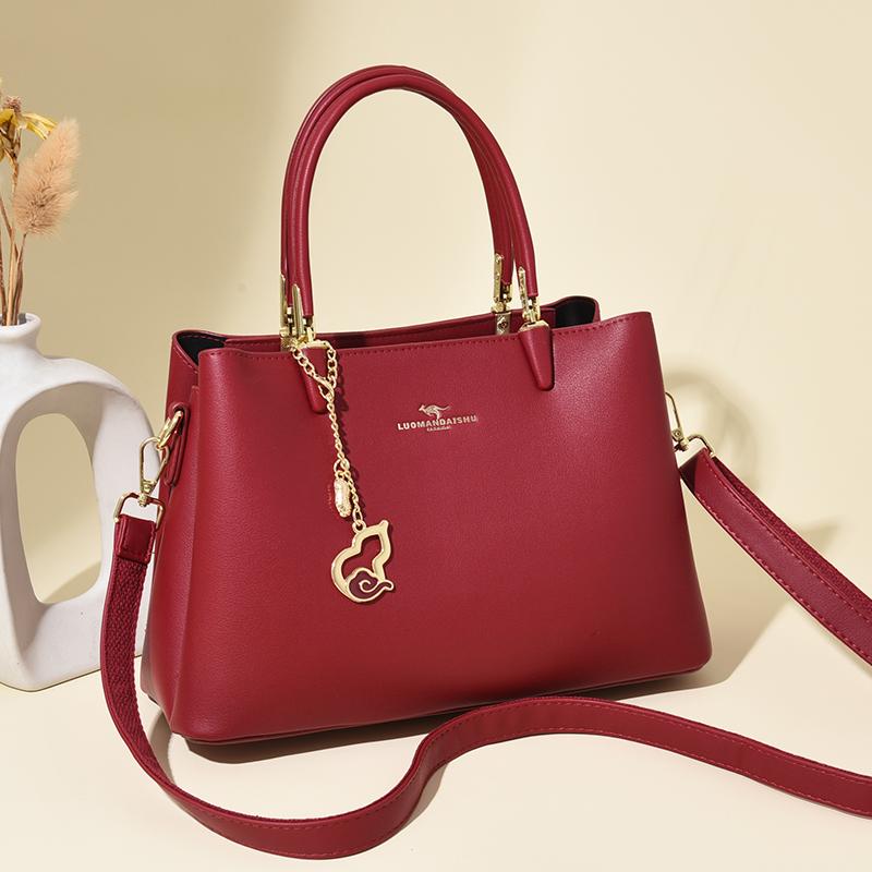 3-Layer Pocket Design New Luxury Designer Women's Handbag Fashion Trendy Ladies Shoulder Bag Simple Vintage Girls Shopping Tote