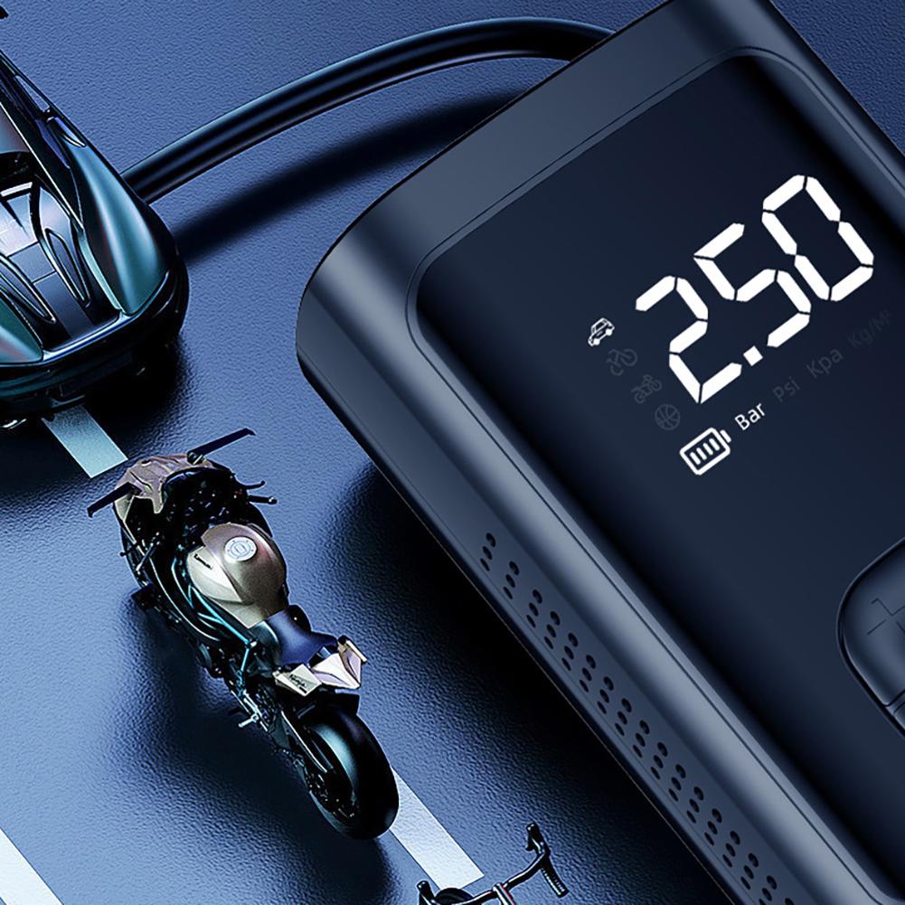 Car Tire Inflator Portable Air Compressor Rechargeable 4500mAh Battery LCD Display Electric Tire Pump With LCD Display 3-150PSI