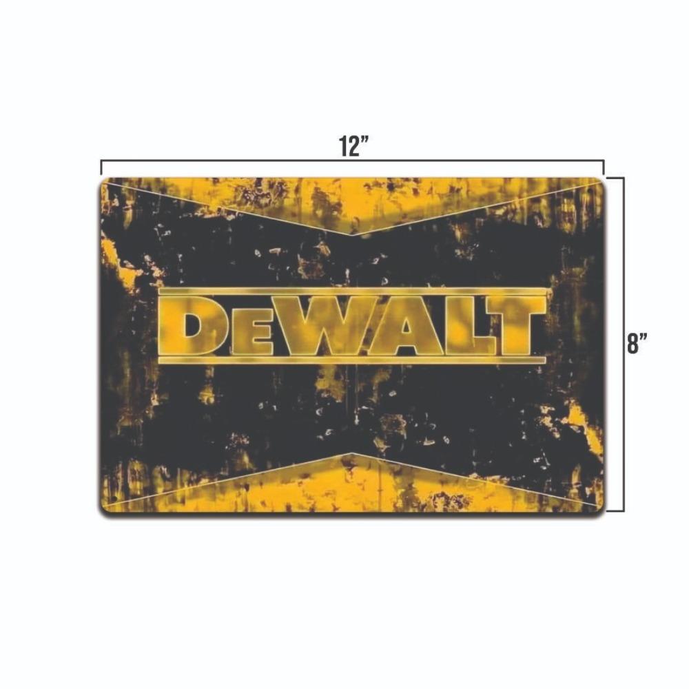 NARZĘDZIE ZABAWNE 8X12 Dewalt Rustykalny Wygląd Vintage METALOWY ZNAK GARAŻOWY GADŻET