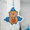 New Halloween Kapibara Hand Towel Hanging Type Home Kitchen Bathroom Coral Fleece Soft Water Absorption Quick Drying