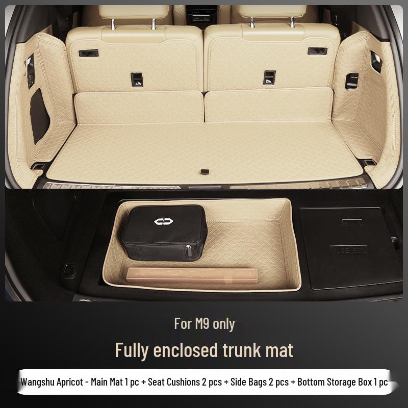 Full Coverage Nappa Leather Trunk and Backrest Mat for 2024/25 AITO M9 Five/Six-Seater