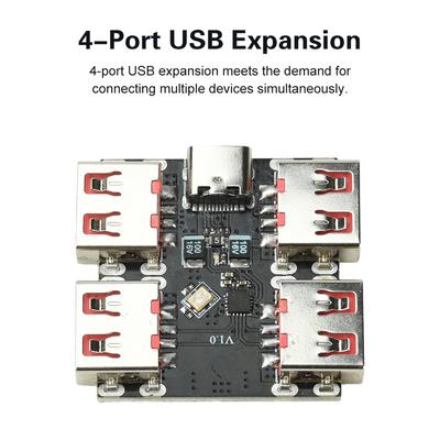 XL334P4 USB-HUB USB 2.0 4-Port Controller-Erweiterungsmodul USB 2.0 auf 4-Kanal-Splitter USB-HUB Typ-C-Erweiterungsplatine 40 MB/S