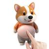 3D Dog Stickers-Cute Puppy with Orange Outfit & Pastel Pink Background, Rubber Self-Adhesive Decals with Glitter Accents