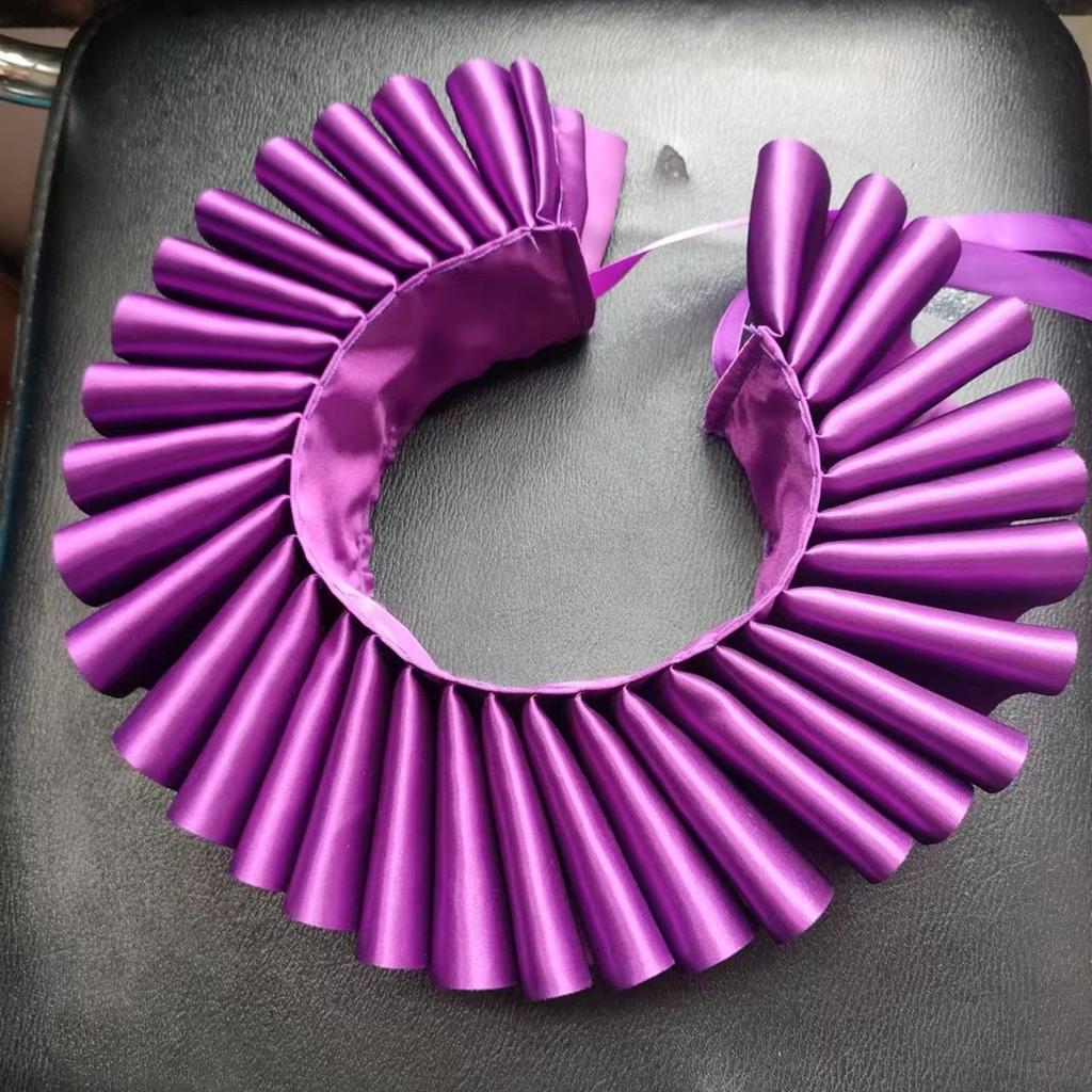 Renaissance Neck Ruff Elizabethan Lace Ruffle Fake Collar Vintage Clown Choker Shawl Detachable Collar Victorian Costume