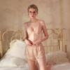 Sexy Summer Two Pieces Women Pajamas Set Deep V-Neck Tops And Shorts Pyjama Suit Ladies Sleeveless Nightwear