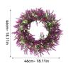 Simulated Lavender & Spring Grass Door Wreath - Home & Window Decoration with Faux Flowers