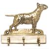 Bulterier, Bull Terrier - Wieszak Na Klucze Z Psem, Mosiężny Uchwyt Na Psie Akcesoria, Elegancka Ozdoba Do Korytarza Marki Art-Dog