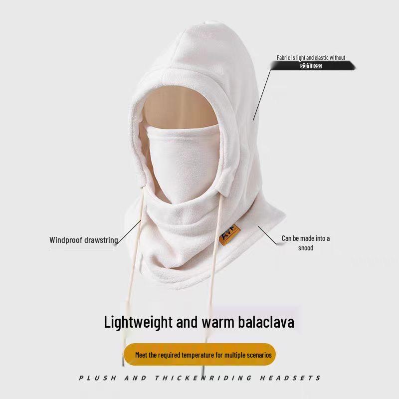 

Очень толстая ветрозащитная велосипедная маска для лица для мужчин и женщин - Зимняя шапка и головной убор большого размера One Size бежевый