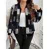 Women S Plus Size Long Sleeve Casual Bomber Jacket