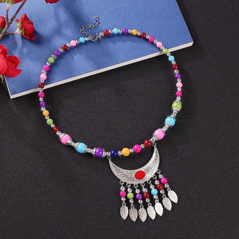 Kinder Kopfschmuck Exotischer tibetischer Fransen Haarschmuck Augenbrauen Anhänger Stirnkette Baby Mädchen Retro Kragen Halskette