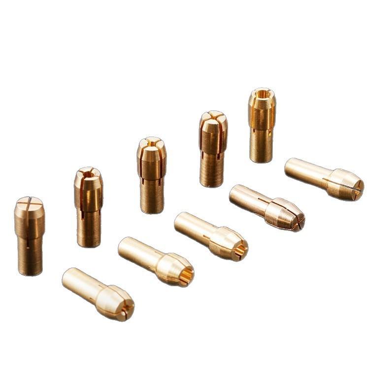 Electric Grinder Accessories: Mini Brass Four-Jaw Chuck, Engraving Chuck, Core Locking Nut Head