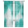 Abstract Modern Line Water Green Bedroom Transparent Sheer Curtains Holiday Decoration Window Voile Tulle Curtain