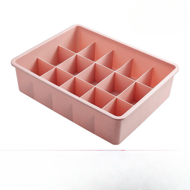 

Домашний ящик для хранения носков в стиле комода, коробка с отделениями для бюстгальтеров и нижнего белья [15 Squares ] None - pink