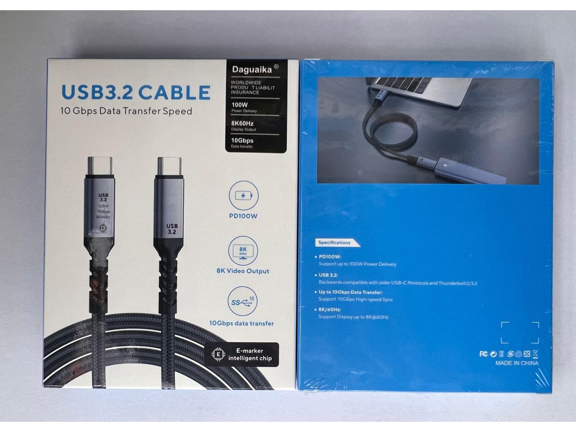 Кабель быстрой зарядки USB4 мощностью 240 Вт для высокоскоростной передачи данных и проецирования на экран 8K с совместимостью с разъемом Lightning. USB3.2 New 100w8k10GB, 0.3m чёрный