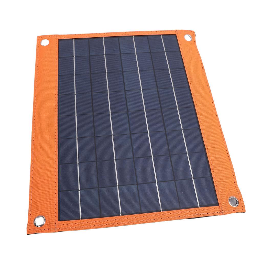Solarpanel USB A USB C Ausgänge 20W Solarladepanel mit Aufsteller Zigarettenanzünder Batterieklemme