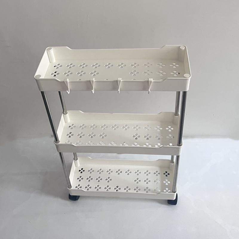 1Pc/Multi-Functional Kitchen Floor-Standing Storage Rack Mobile Trolley Multi-Layer Storage Rack with Wheels Organizer Rack