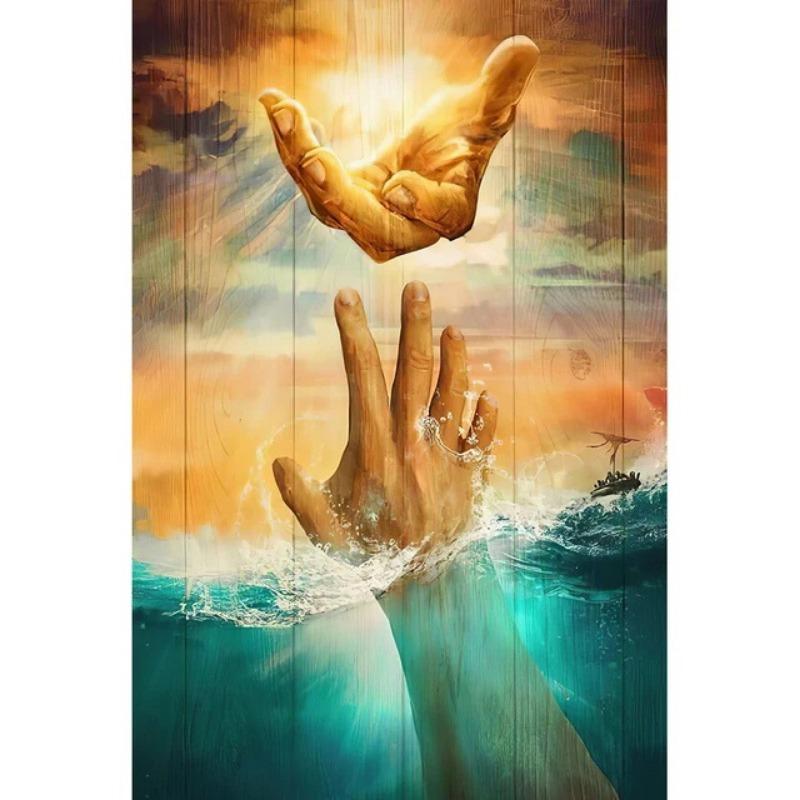Jesus The Hand of God Canvas Painting Decorative Christian Art God Wall Art Picture Printing Poster Image Bedroom Decoration