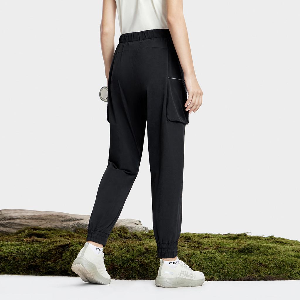 FILA 2023 Autumn New Simple Loose Cuffed Outdoor Sports Pants Women bottoms Deep-Black A11W337804F-BK