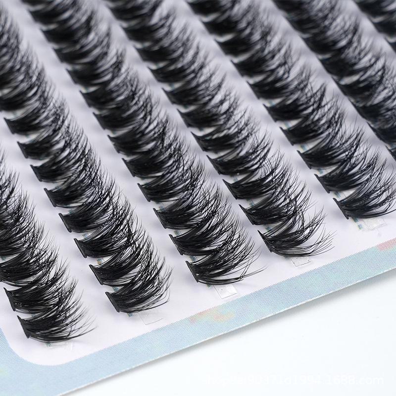 Segmented Cartoon Style Eyelashes - Natural Simulation with Messy Fried Hair Design for Thin Stems, Ideal for Women