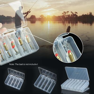 5 Compartment Fishing Bait Lure Hooks Box Bait Storage Case Fishing Tool Tackle Organizer Sorting