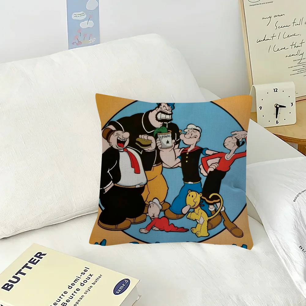 Classic Anime P-popeye  Pillow Cover Sofa Cushion Cover Home Room Decoration Children Gift
