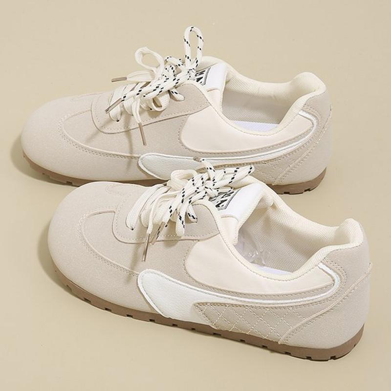 Fashion Fashion Faux Suede Sneakers Women Spring Autumn Mix Color Lace Up Sports Shoes Woman Lightweight Walking Vulcanize Shoes Female