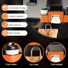 Multifunctional Storage Box for Car Seat Backs,  Adjustable Hooks, Dual Compartments for Drinks, Snacks,Easy to Install