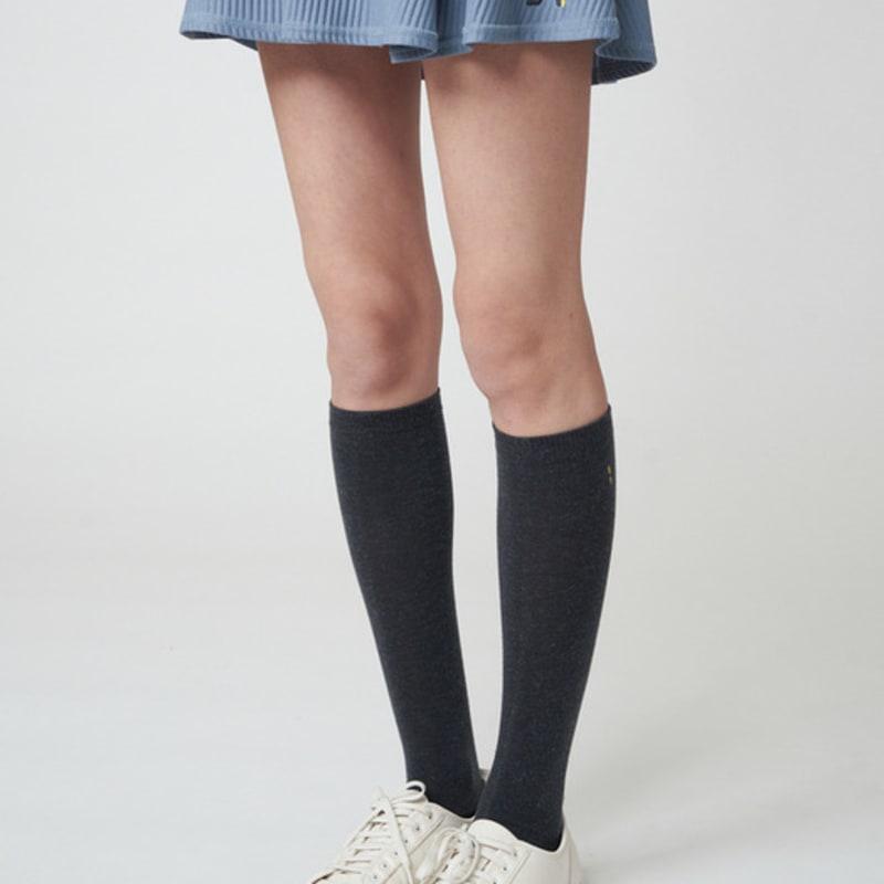 ATHPLATFORM AW42AS08 Wool Blend Knee Socks_Charcoal