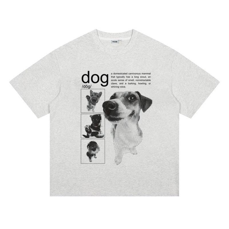 

Womens TShirt Summer Tops Tees Harajuku Dog Graphic Short Sleeve Print Korean Fashion Cotton Aesthetic Y2k Streetwear Clothing S