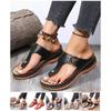 Fashion Summer Women Wedge Sandals Premium Orthopedic Open Toe Sandals Vintage Anti-slip Leather Casual Female Platform Retro Shoes