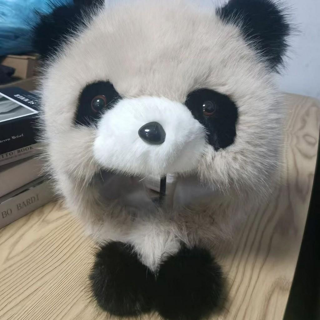 Panda Plüschmütze Für Damen Kinder Winter Warm Mit Ohrenschützer