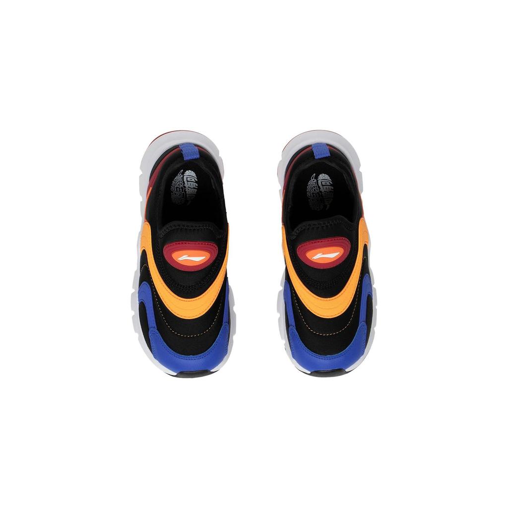 Li Ning Kids Q Cloud 1.5 Comfortable Versatile Non-Slip Wear-Resistant Casual Shoes Kids Casual Shoes Black Blue Orange YKNT018-1
