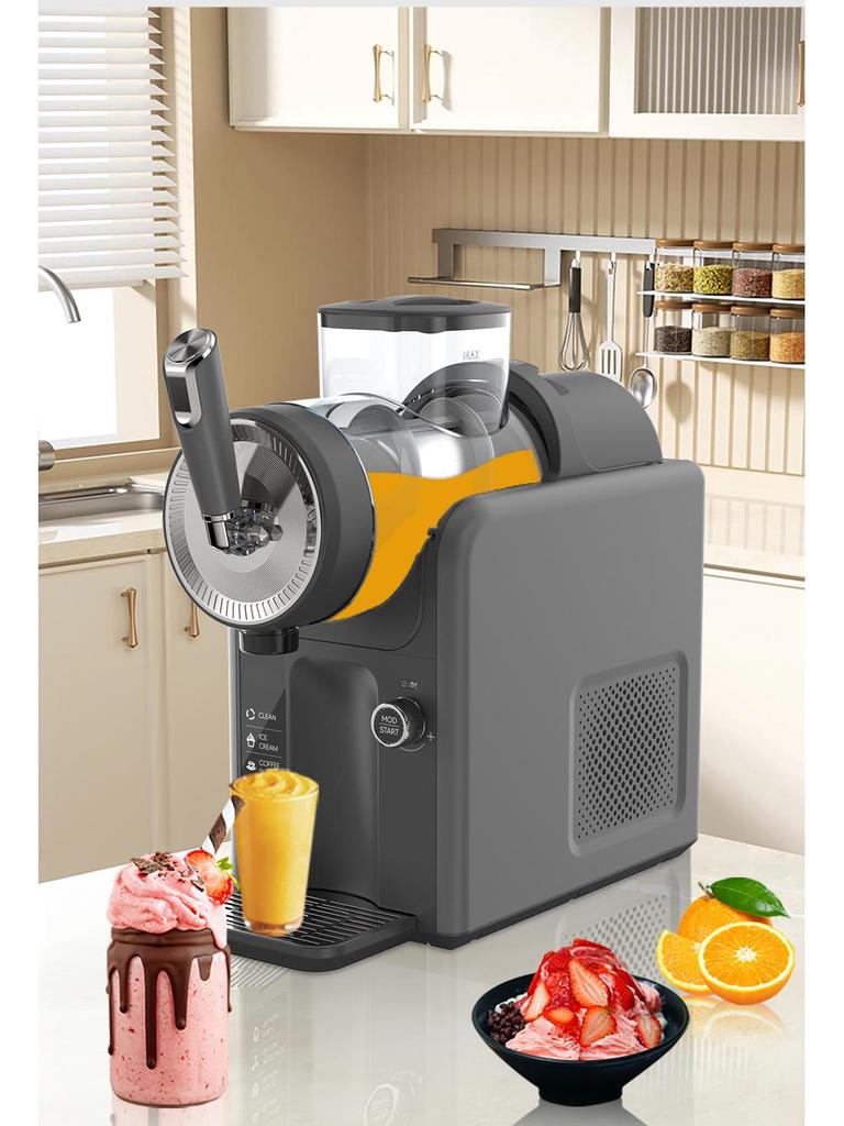 Kompakte Schnee-Schmelz- & Eismaschine: Multifunktionale Selbstreinigung für Milchshakes, Smoothies & Slush-Eis.