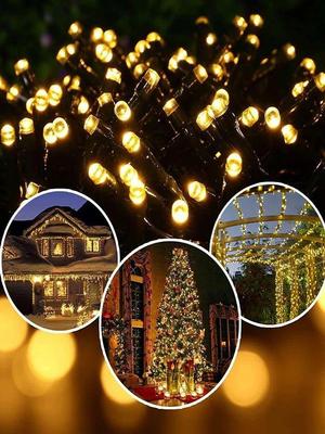 Solar Fairy Light Outdoor Waterproof 8 Modes Festival Party Decoration Garden and Courtyard Decoration LED String Lights