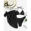 Sexy Bikinis Women Swimsuit 3 Pieces Bikini Set Halter Cover Up Brazilian Swimwear Female Beach Wear Bathing Suits Biquini