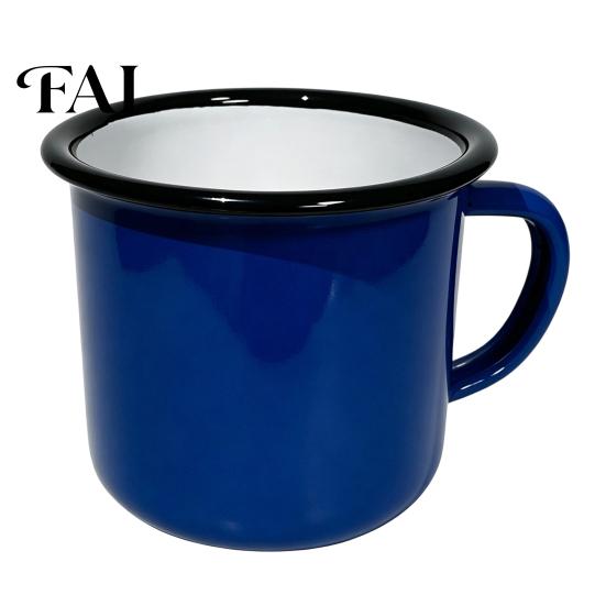 Home Kitchen Accessories Retro Enamel Coffee Mug, 360ml Vintage Colorful Tea Cup, Gift for Lovers Nostalgic Style Drinkware Office And Use Camping