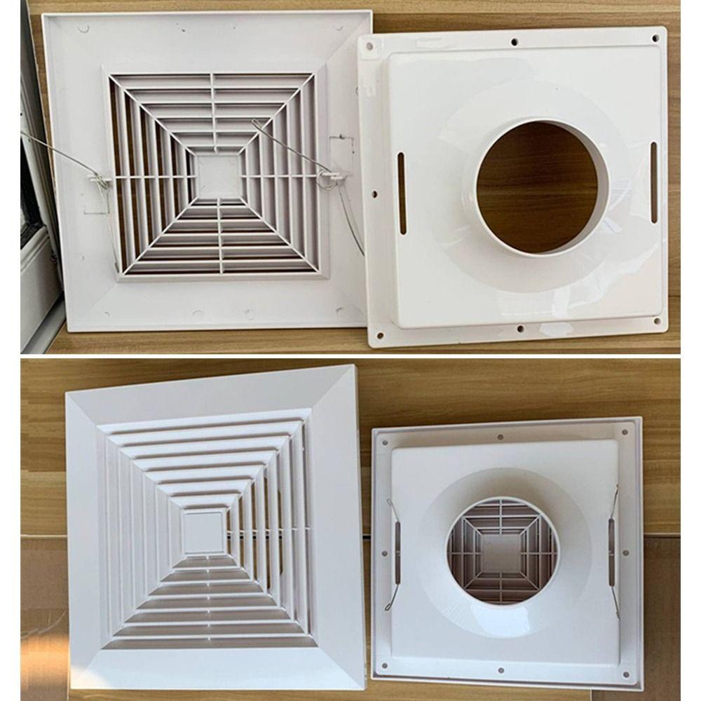 Useful Plastic Grille Air Outlet White Ventilator Cover Ceiling Vent Square Exhaust Vent Ventilation Systems