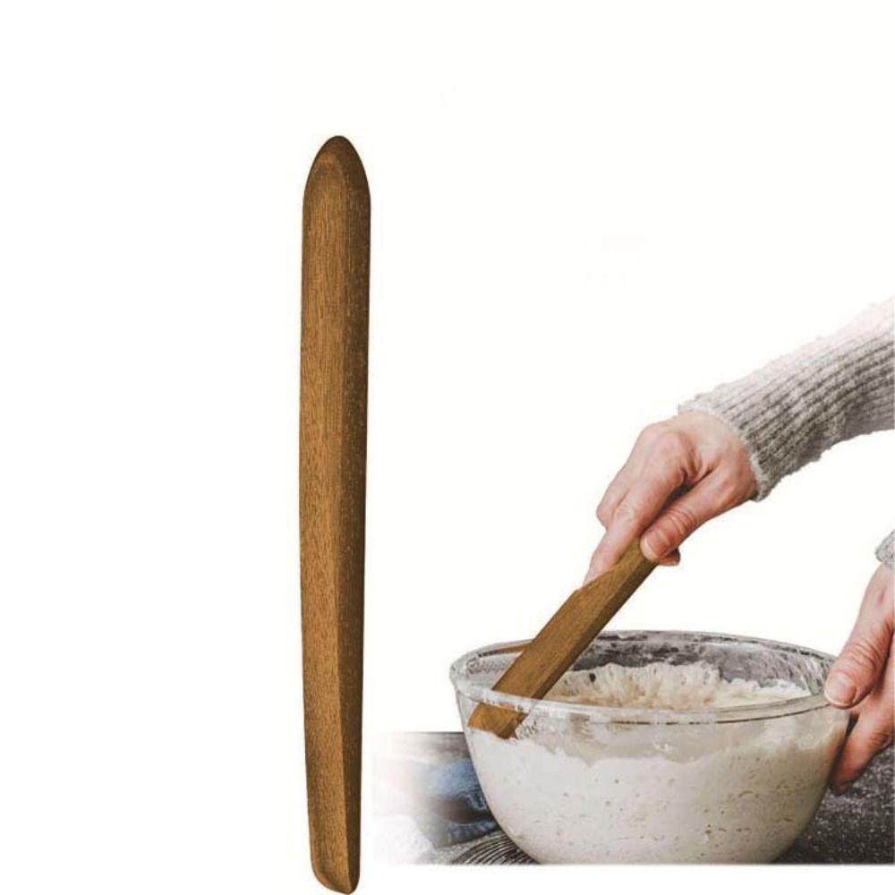 Ruční míchadlo na těsto Dřevěná míchací tyč na kváskové těsto Klasická dánská metla na těsto Máslo