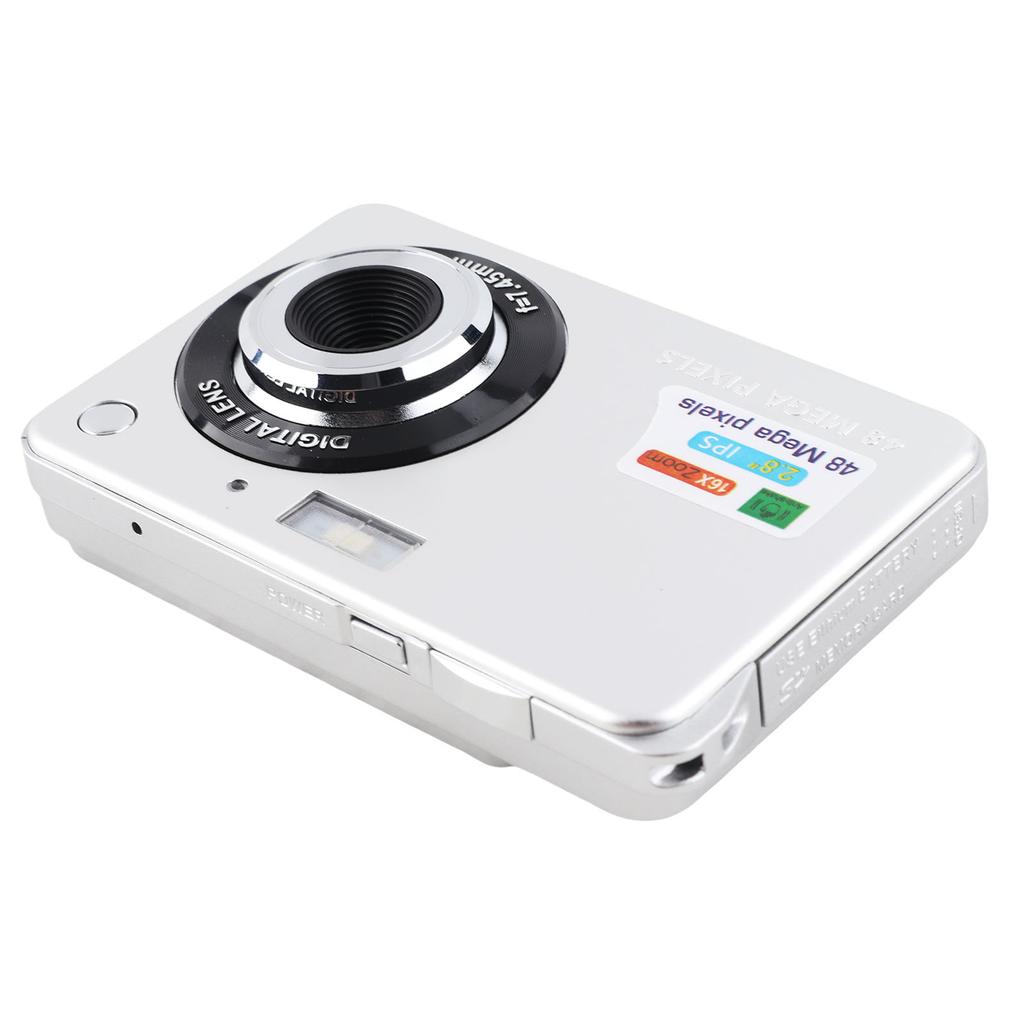 Digital Camera 48MP 4K 8x Zoom 20 Filters 2.7 Inch Screen Anti Shaking Rechargeable Portable Compact Camera for Kids Students