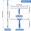 Window Squeegee Professional Window Cleaning Tool Kit Squeegee and Scrubber with 53inch Stainless Steel Pole
