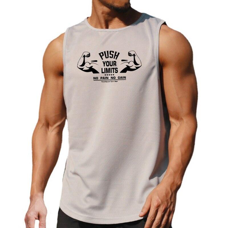Muscleguys New Youth Summer Basketball Training Uniform Men's Quick-drying Breathable Vest Printed Outdoor Running Tops Fitness