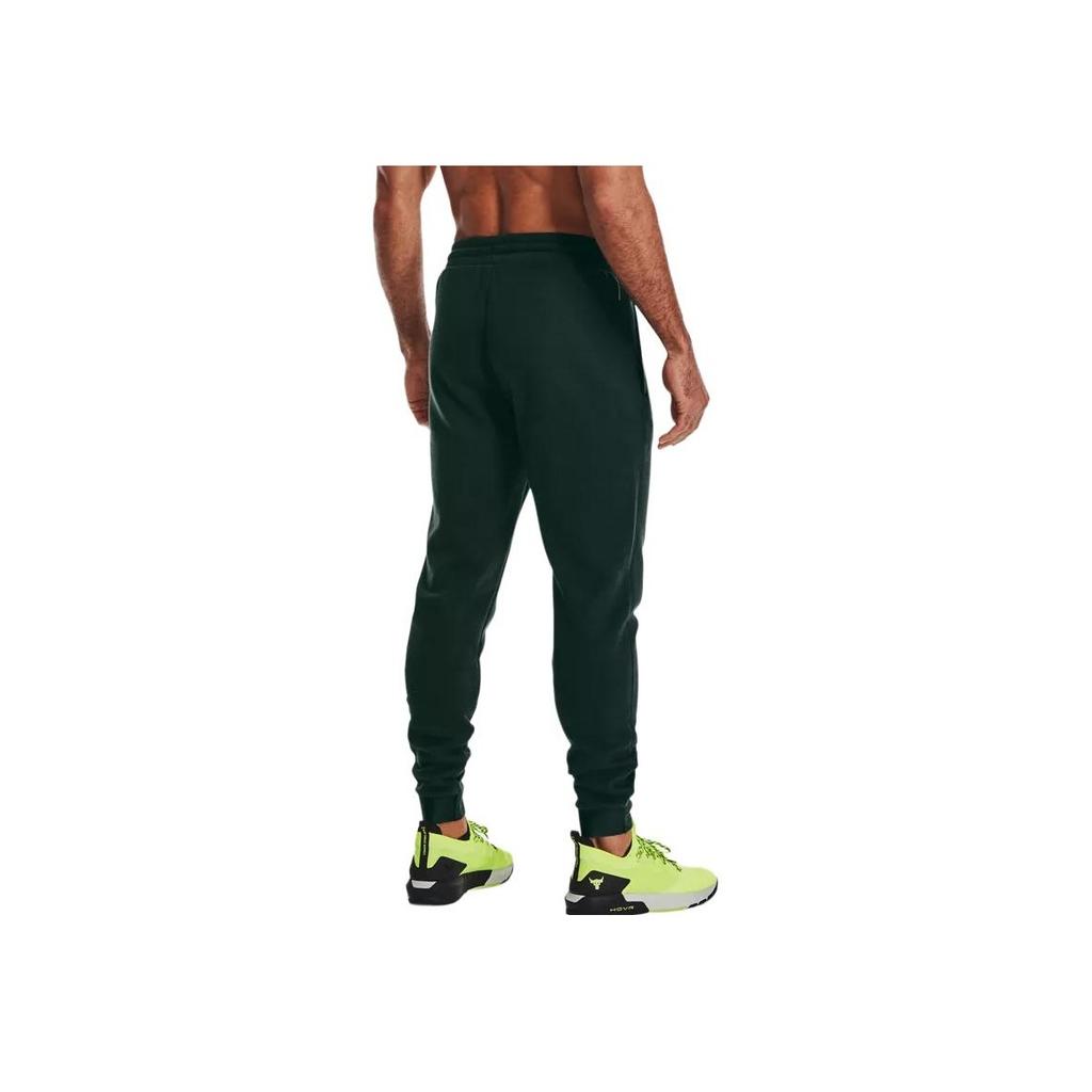 Under Armour Fleece Sweatpants With Cuffs Men Bottoms Green 1357203-384