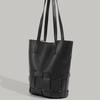 2024 New High-End Woven Fashion Versatile Single Shoulder Bucket Bag Commuting Outgoing Simple Basket Bag for Women Trendy