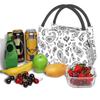 Custom Bohemian Style Bandanna Paisley Floral Print Lunch Bag Men Thermal Cooler Insulated Lunch Boxes for Picnic Camping