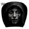 Novelty Horror Style Auto Decor Funny Car Headrest Covers, Ghost Skull Print Cartoon Seat Accessories Protector, Universal Breathable Interior